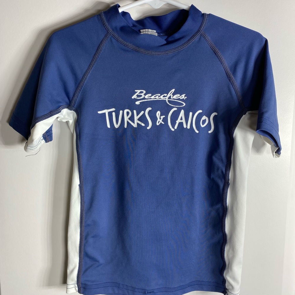 Kids Swim Rashguard - Navy and White